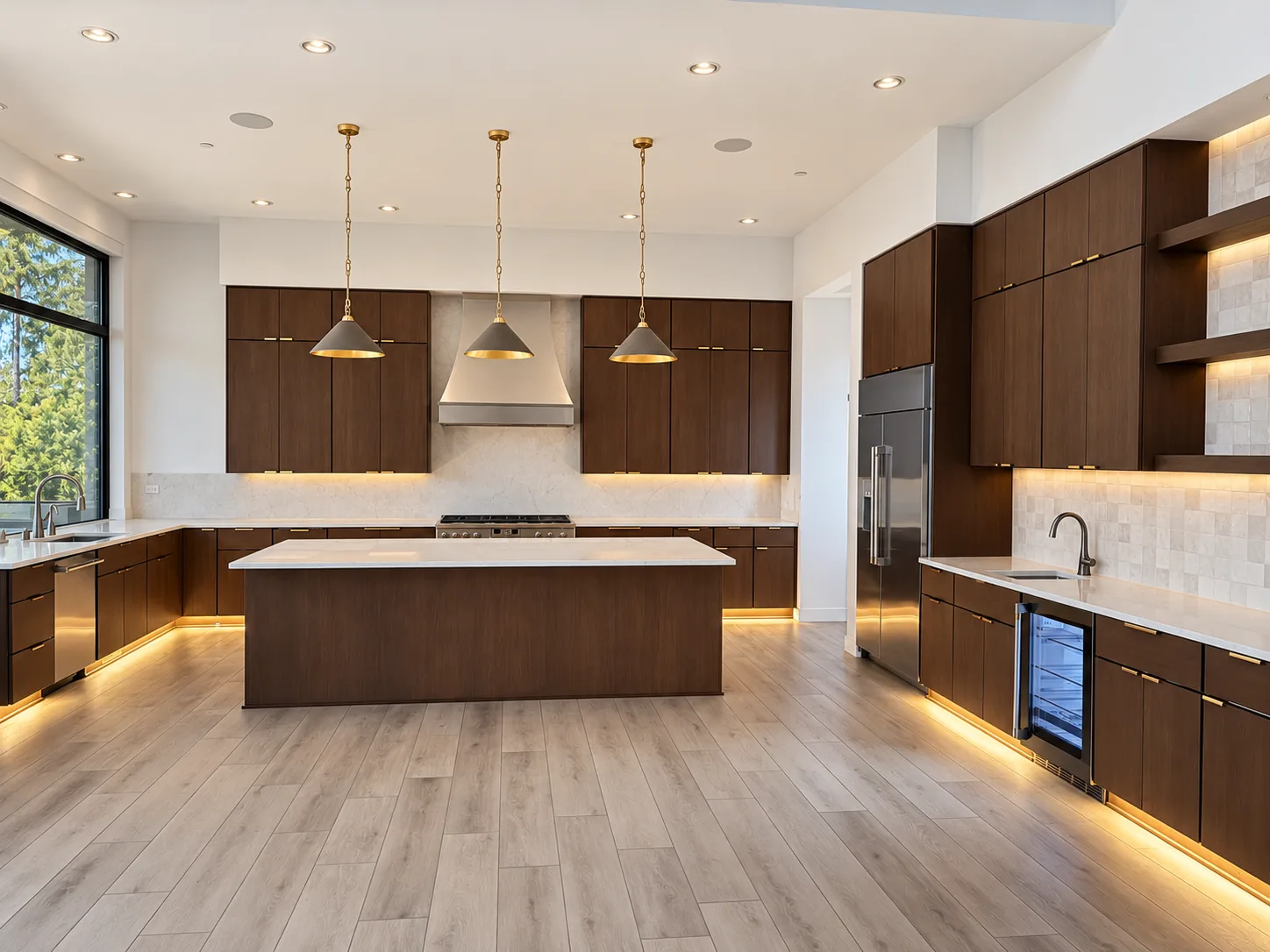 Custom stained kitchen cabinetry, Vancouver Washington