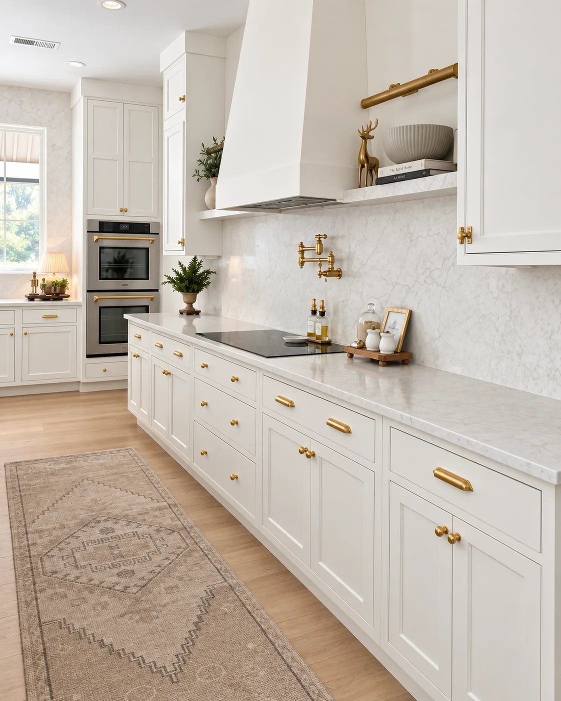 Range wall with custom hood