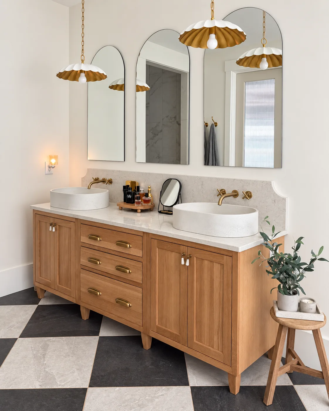 Master bath double vanity