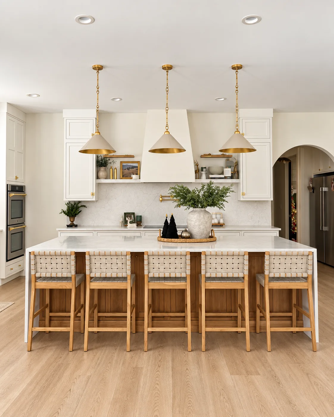 StarMark statement kitchen with green cabinetry, Greenville South Carolina