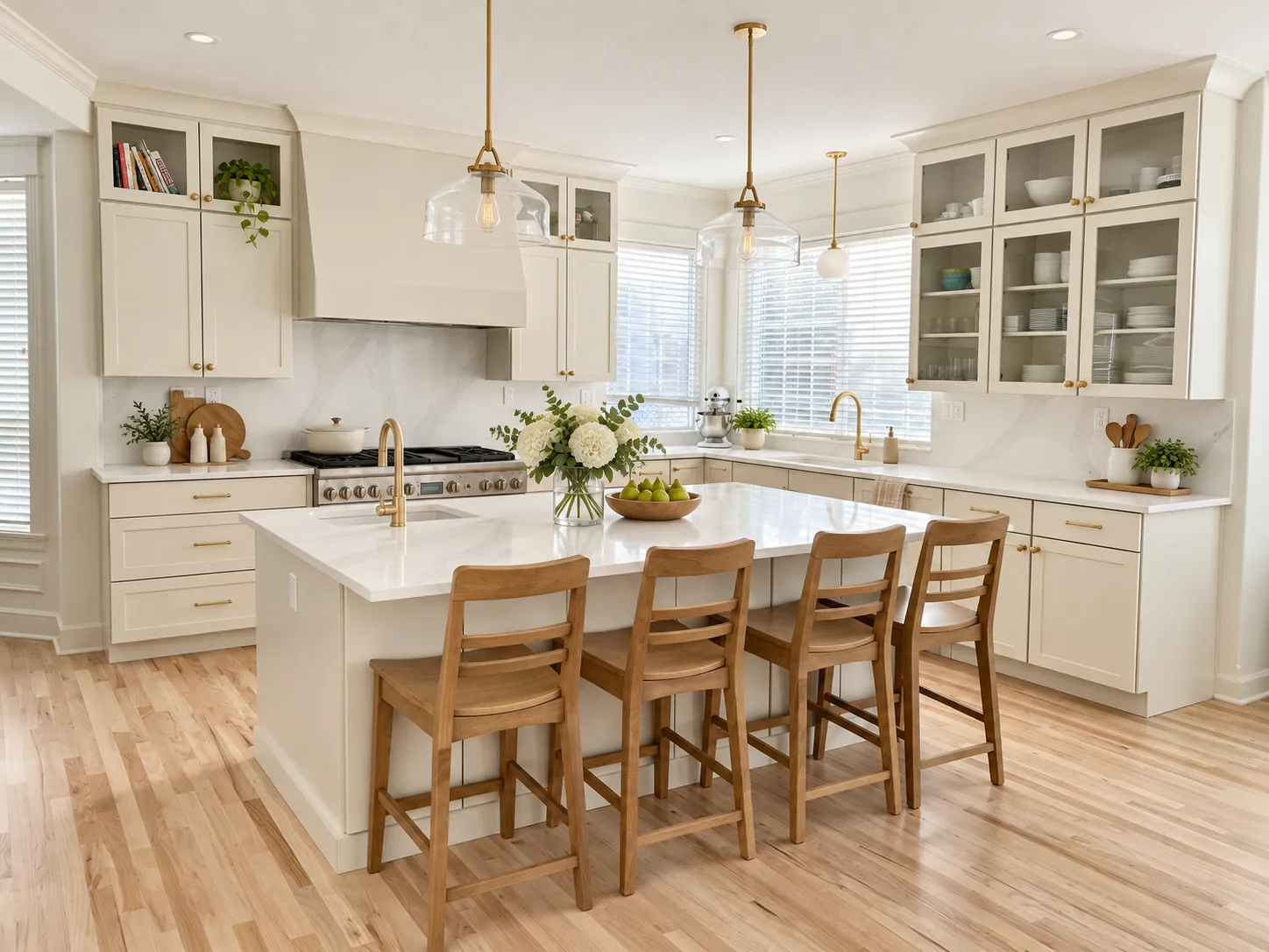 Designer Series kitchen with Evereve doors in Blond finish