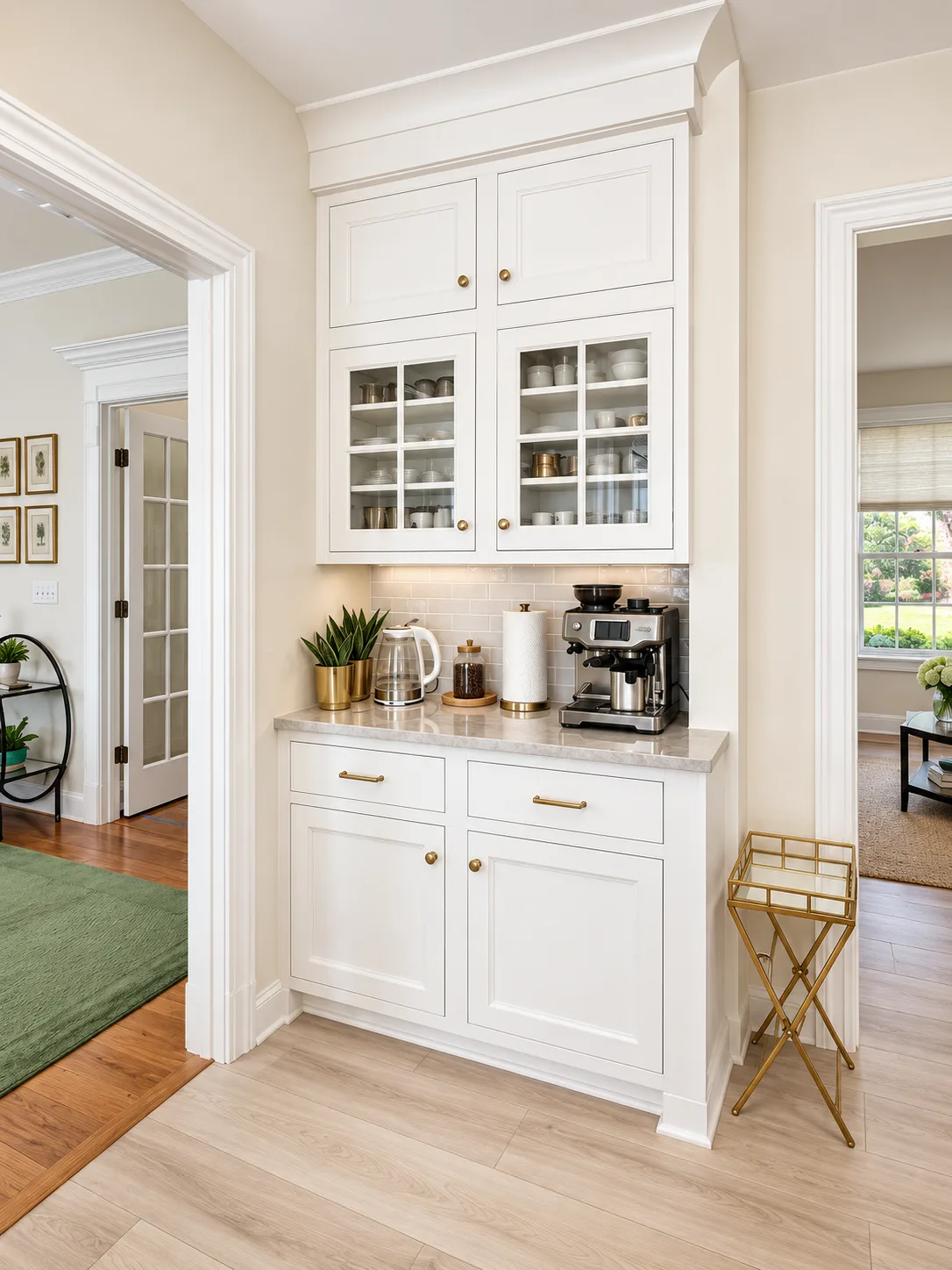 Dedicated coffee bar in the Saint Johns kitchen remodel