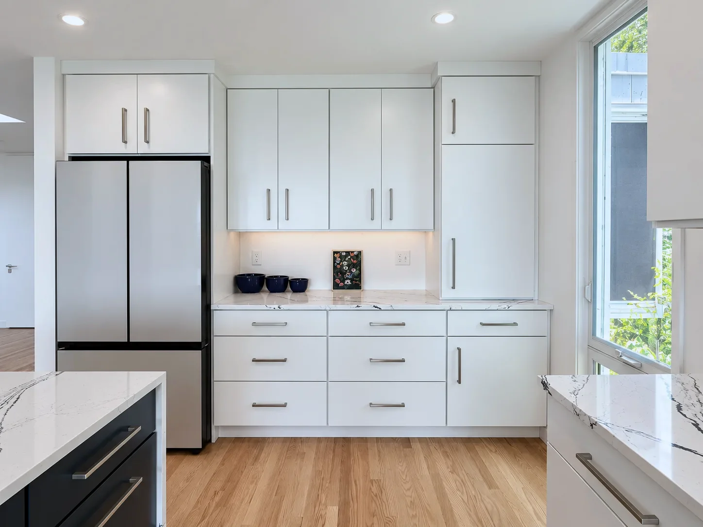Truro Alabaster pantry and refrigerator wall